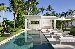 Sun loungers and pool bar
